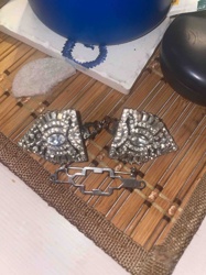 Vintage Art Deco Style Dress Clip Buckle with Chain