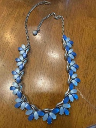 Vintage Blue Cabochon Choker Necklace
