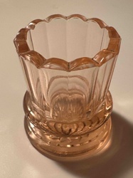 Pink Depression Glass Toothpick Holder
