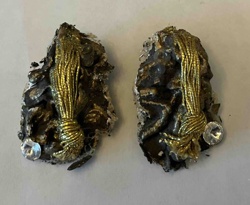 Artisan Gold-Toned Tassel Design Clip Earrings with Clear Stones