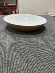 Two-Tone Ceramic/Porcelain Shallow Bowl