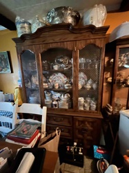 Carved Wood China Cabinet
