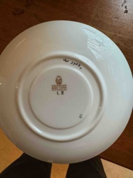 Wedgwood Bone China Saucer with 'L2' and 'dr 3738u' Markings