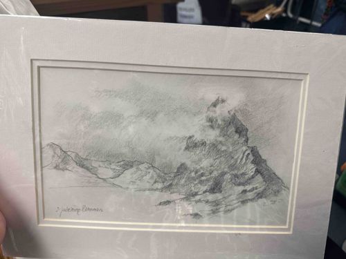 Mountain Landscape Pencil Drawing by Madeleine Brennan