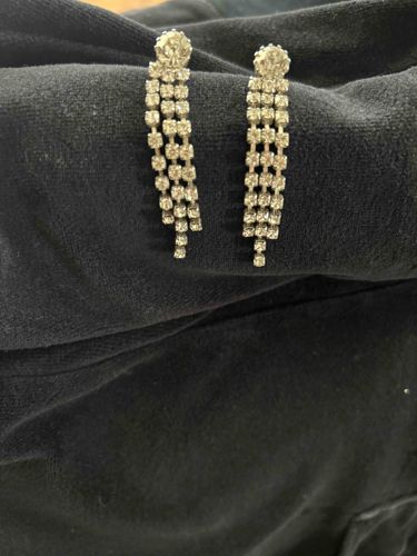 Rhinestone Cascade Dangle Earrings