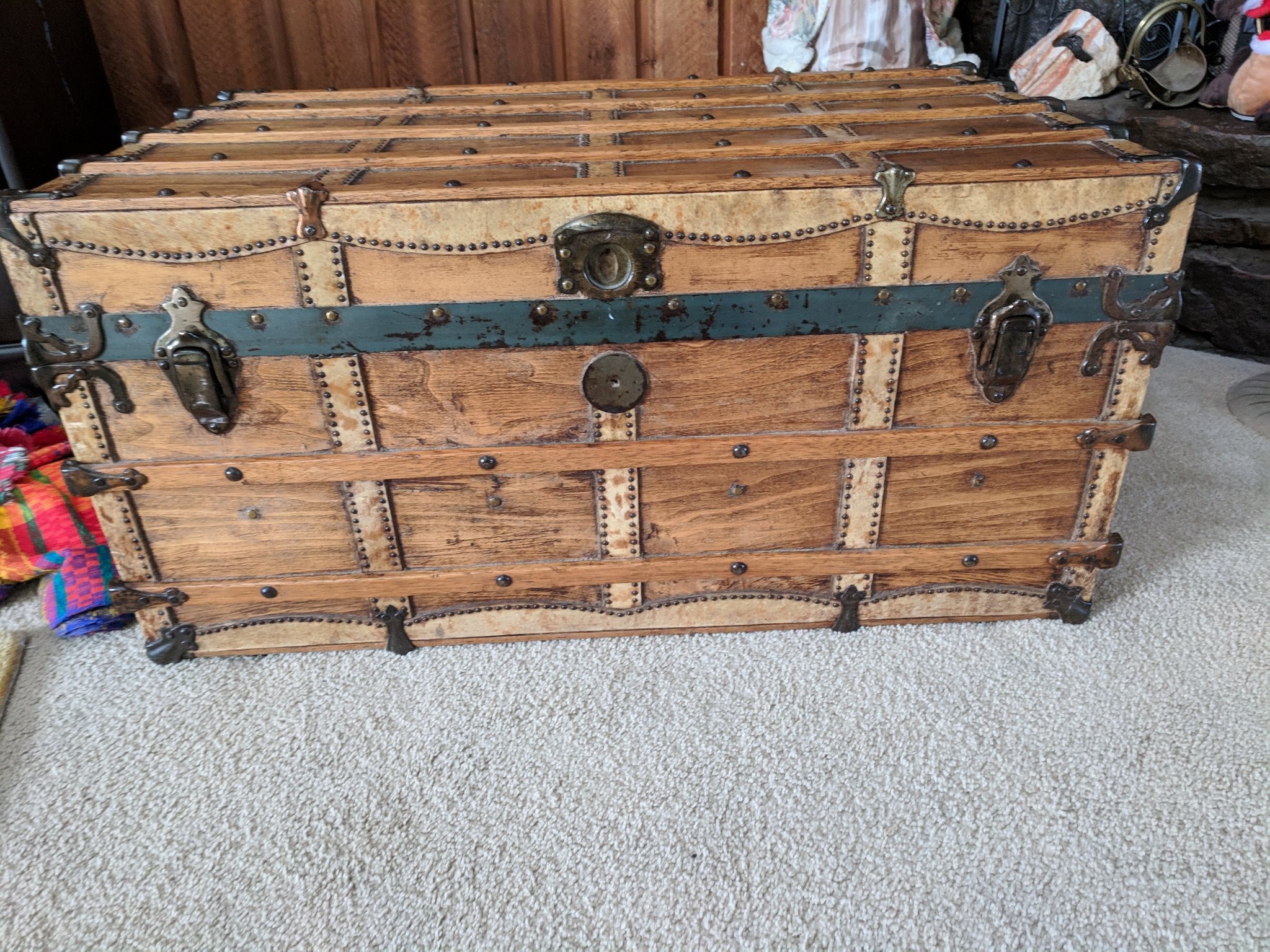 Submitted photo of Victorian-style wooden steamer trunk
