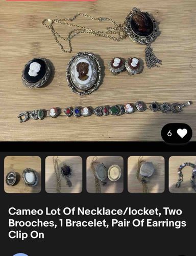 Lot of Assorted Cameo Jewelry