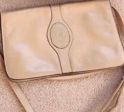 Pierre Cardin Beige Leather Shoulder Bag