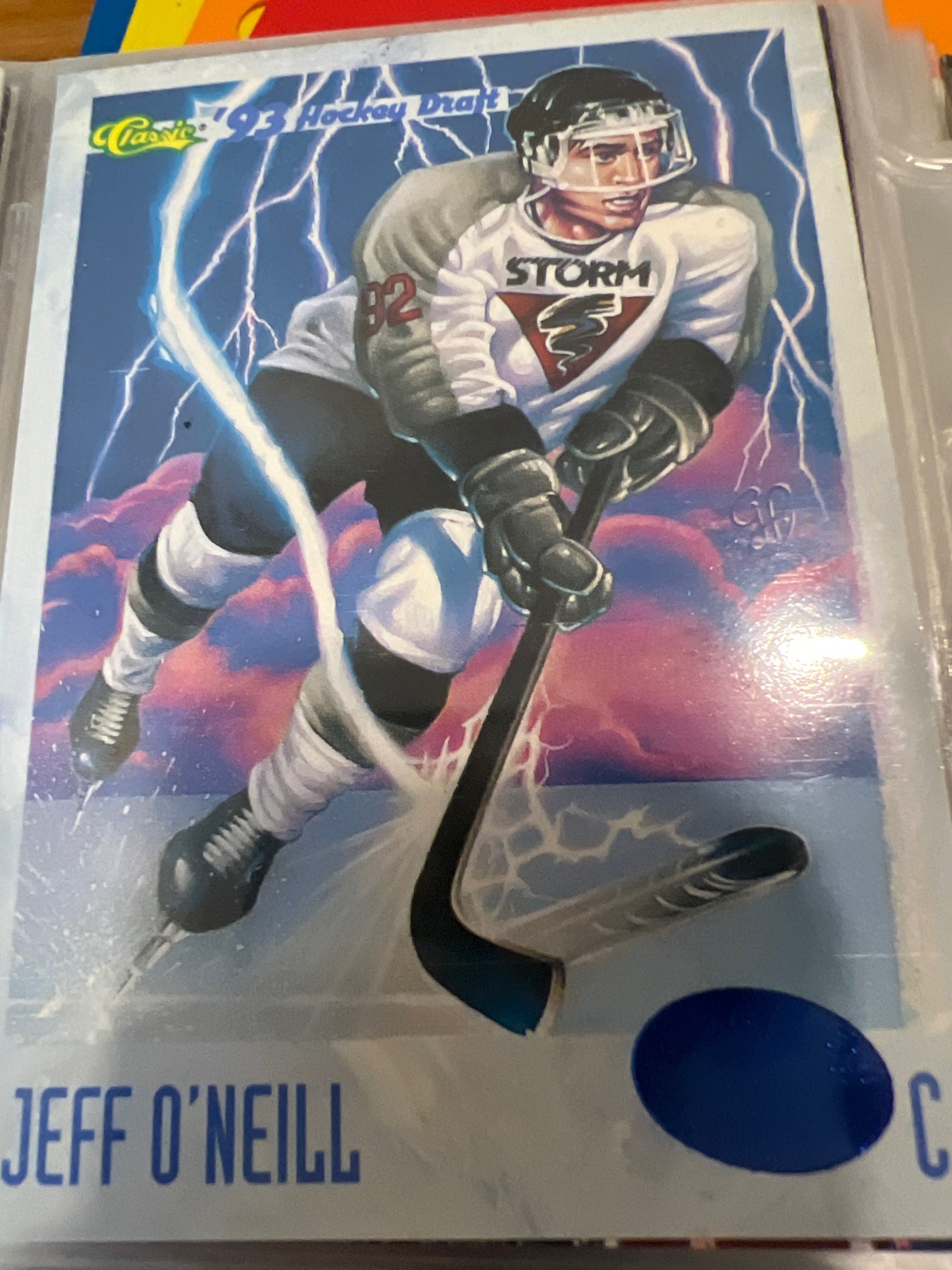 Submitted photo of 1993 Classic Draft Jeff O'Neill hockey card (not authenticated)