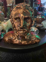 Patinated Bronze or Copper-Clad Bust of a Bearded Man