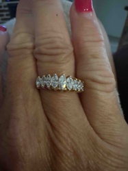 Gold Marquise Diamond Band Ring