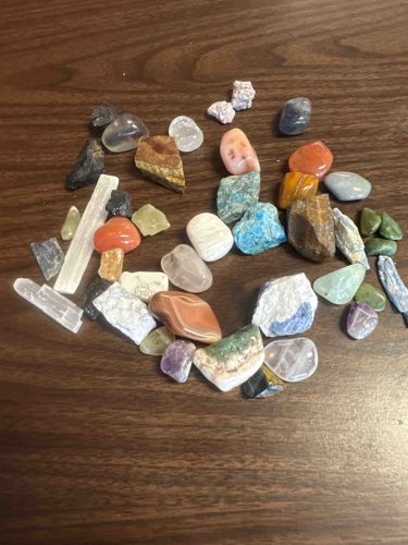 Assorted Tumbled and Raw Gemstones and Minerals