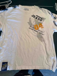 Men's White Graphic T-Shirt 'Original Jeans' Design