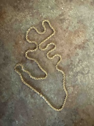 14K Gold Rope Chain Necklace