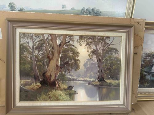 Australian Bush River Landscape Painting