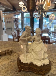 Rococo Style Porcelain Figural Table Lamp