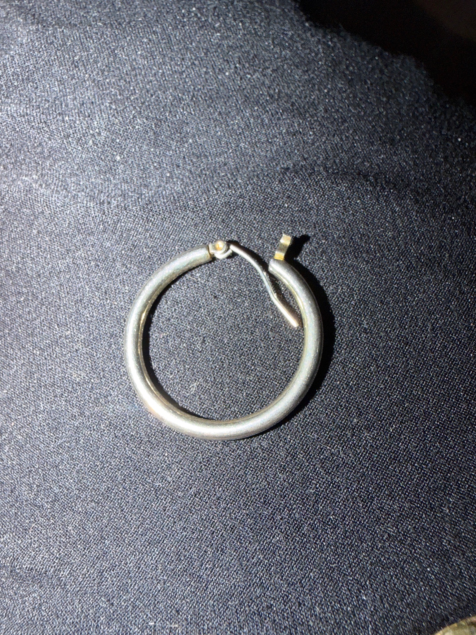 Submitted photo of Silver-tone hoop earring