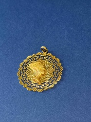 Gold Nefertiti Pendant