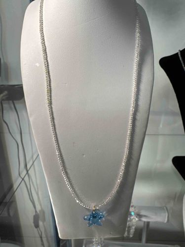 Swarovski Crystal Blue Star Pendant Necklace