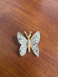 Rhinestone Butterfly Brooch/Pendant