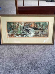 Framed Watercolor Painting 'Auty 76'