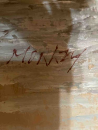 Impressionist Oil Painting with Artist Signature