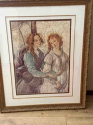 Framed Print of Sandro Botticelli's 'Two of the Graces'