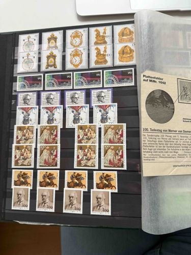 German Postage Stamp Collection in Album