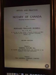 Office and Practice of a Notary of Canada (Excepting Province of Quebec) by Bernard Wallace Russell, 2nd Edition