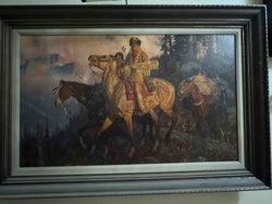 Painting of Western Rider by A. Friberg