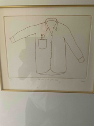 The Man in the Yellow Shirt (Line Drawing Art Print)