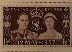 King George VI and Queen Elizabeth Coronation Commemorative Stamp
