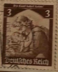 German Mother and Child Stamp, 'Deutsches Reich' (3 Pfennig)