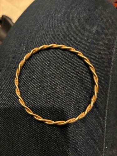 Twisted Gold Bangle Bracelet