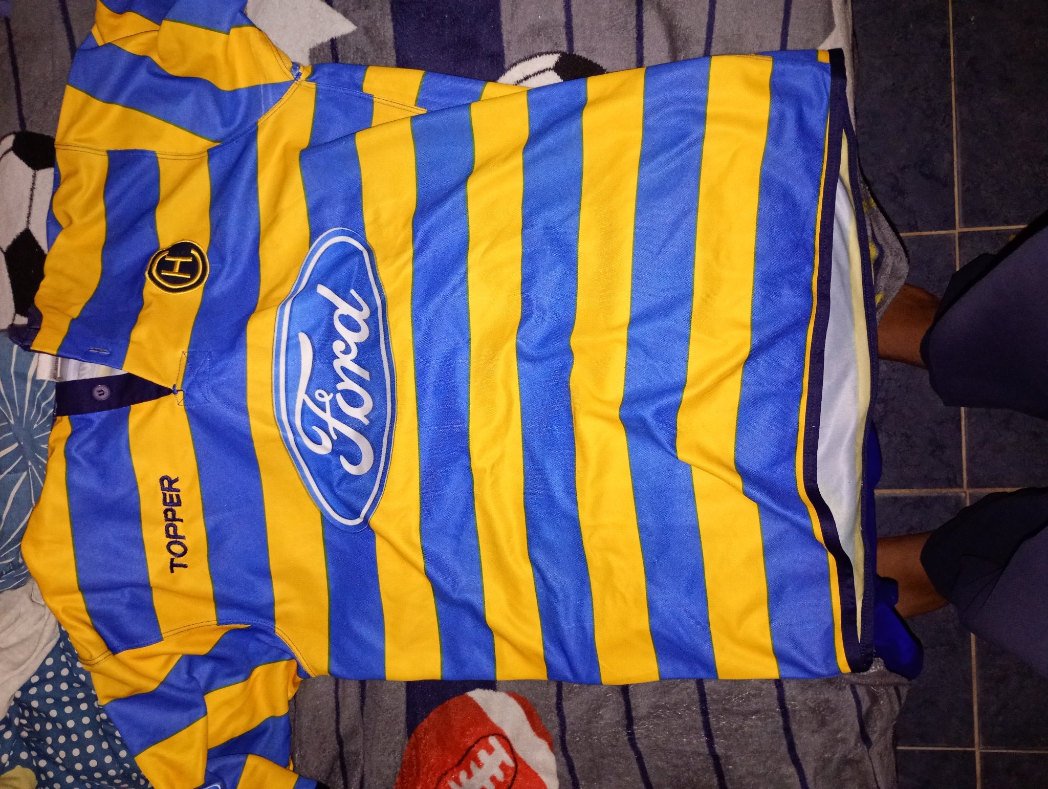 Submitted photo of Topper Ford-sponsored striped sports jersey (not authenticated)