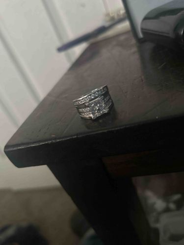 Diamond Engagement Ring with Wedding Band Set