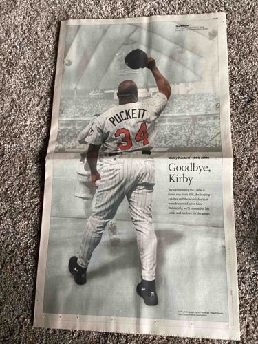Newspaper Clipping: Goodbye, Kirby Puckett Tribute