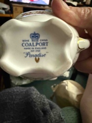 Coalport "Paradise" Bone China Creamer or Sugar Bowl