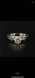 Diamond Engagement Ring Set with Baguette Accents