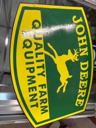 Vintage John Deere 'Quality Farm Equipment' Metal Sign