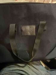 Giorgio Armani Black Canvas Garment/Travel Bag