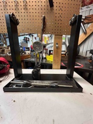Wheel Truing / Static Balancing Stand with Dial Indicator