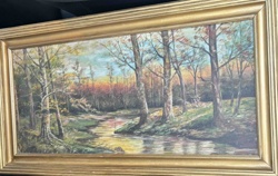 Autumn Forest Landscape Oil Painting