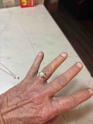 Gold-Toned Ring with Halo Gemstone Setting