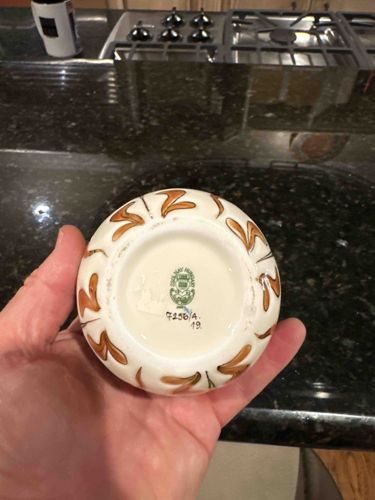 Herend Porcelain Butter Pat or Small Dish in 'Rothschild Bird' Pattern (Variant)