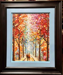 Autumn Path Palette Knife Painting