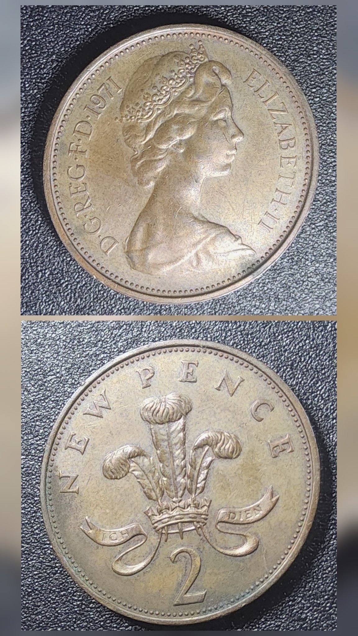 Submitted photo of British Two New Pence Coin, 1971 (unverified)
