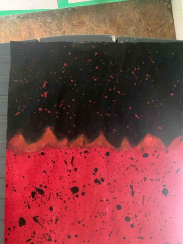 Abstract Red and Black Artwork