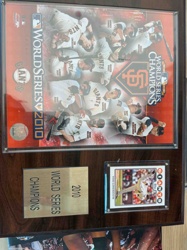 2010 San Francisco Giants World Series Champions Commemorative Plaque with Tim Lincecum Card