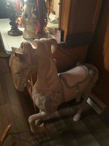 Carved Wooden Carousel Horse / Rocking Horse (Decorative)